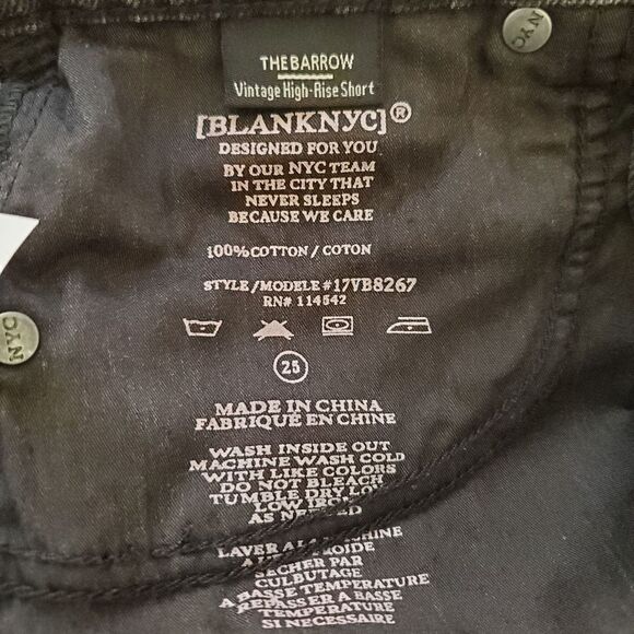 NEW! Blank NYC | 'The Barrow' High-Waist Distressed Shorts - [size 25, Black] - Picture 13 of 13